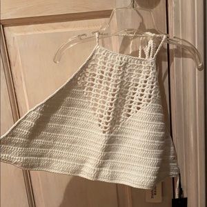 Forever 21 NWT white crochet crop top
